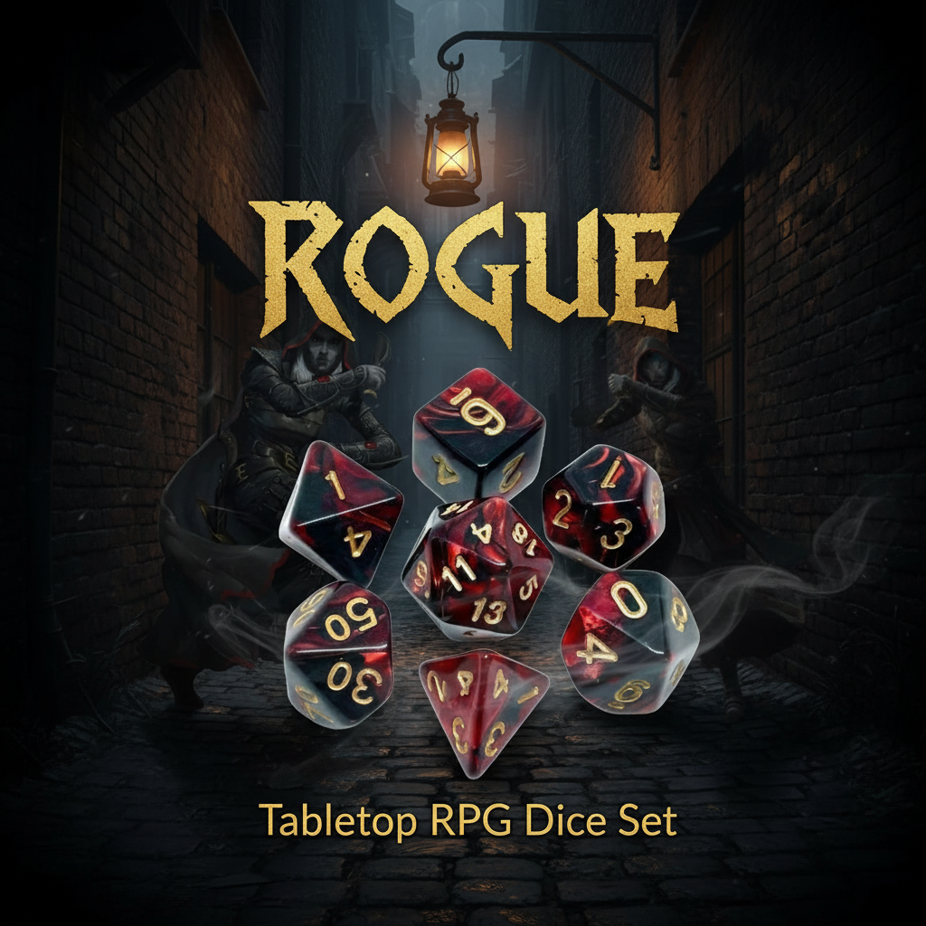 Rogue Banner met productafbeeldingen